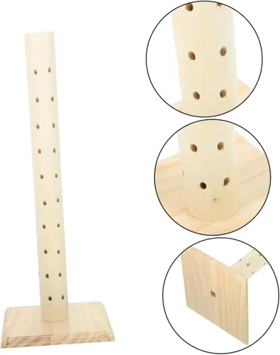 Vista 6 de 1 soporte de exhibición de paletas de madera, soporte resistente para postres para fiestas y eventos, práctico estante de presentación de dulces