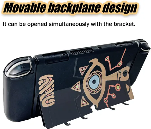 Vista 5 de Funda protectora para Zelda Switch OLED, funda protectora compatible con Nintendo Switch OLED, para accesorios de juegos Zelda, carcasa suave