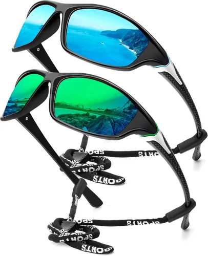 Vista 23 de KALIYADI 4 Pack Polarized Sunglasses-Men Sports Sun-glasses: Mens Sunglasses UV Protection for Fishing Driving Cycling