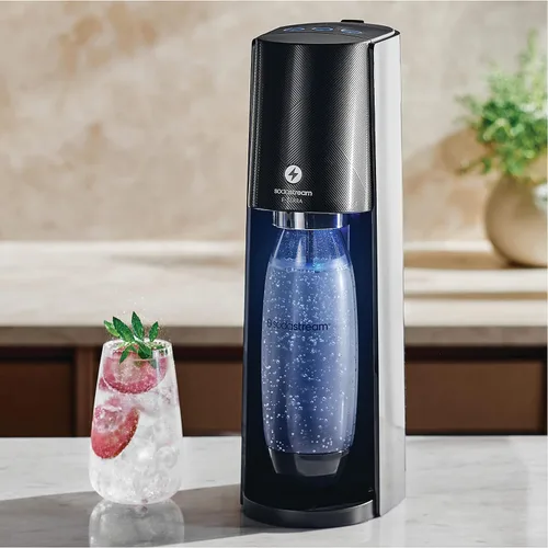 Vista 8 de SodaStream E-TERRA - máquina para hacer agua con gas (negro) con CO2 y botella carbonatadora