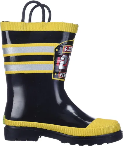 Vista 6 de Western Chief - Botas de lluvia impermeables impresas con asas fáciles de tirar, F.D.U.S.A, 1 M US Little Kid