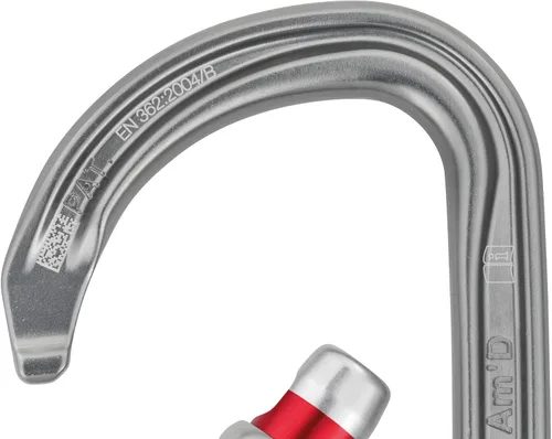 Vista 4 de Petzl Am'D Asymmetrical Aluminum Carabiner - D-Shape Connector (27 kN)