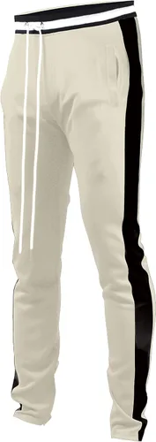 Vista 19 de SCREENSHOT-Track Pants S41700 Mens Premium Slim Athletic Fitness Lifestyle Workout Bottoms - Classic Fit S41700 Bk/Pu