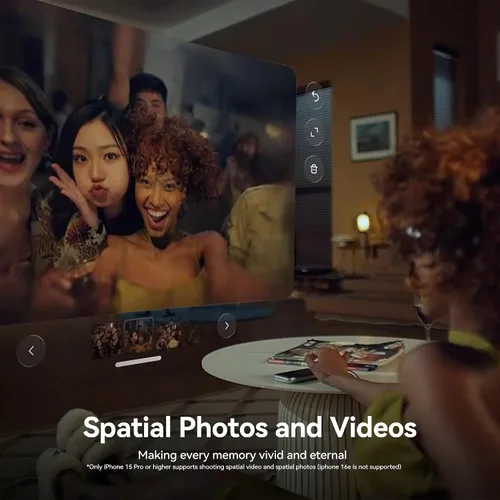 Vista 5 de Rokid AR - Gafas de Video Espacial con Sistema de 3 Pantallas, Gafas AR Max2 Negras y Computadora Espacial Station2 con Micro-OLED de 360°, OLED