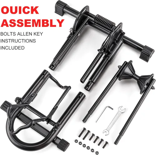 Vista 6 de Soporte de piso para bicicleta de interior, soporte para bicicleta para coche/hogar, almacenamiento de bicicletas, soporte de estacionamiento