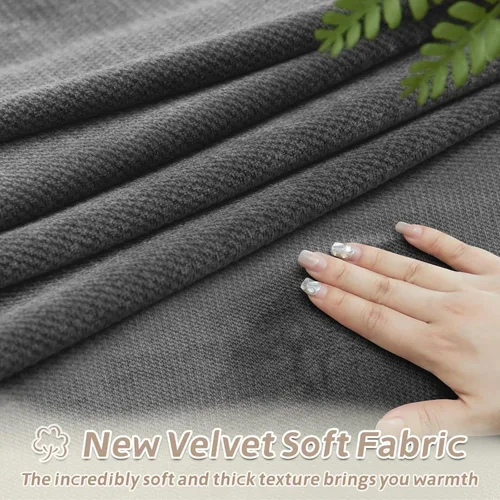 Vista 10 de Arfntevss Fundas de sofá seccional reclinable de terciopelo, Funda de sofá seccional de esquina para sofá reclinable, Funda elástica suave