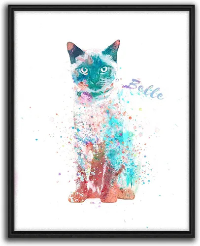 Vista 26 de Personal-Prints Regalo de arte personalizado para pared de perro, impresión artística moderna personalizada única de estilo acuarela La raza