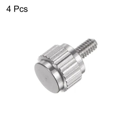 Vista 3 de HARFINGTON 4 pinzas Vernier tornillos de bloqueo M2x4mm cabeza plana redonda moleteada pulgar perilla pernos
