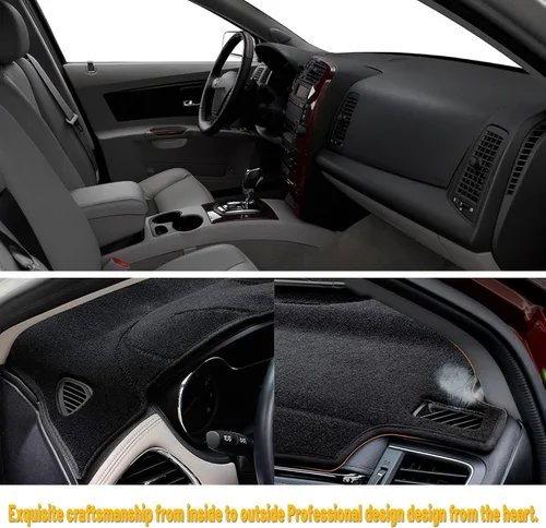 Vista 5 de Tapete para cubierta de tablero de instrumentos compatible con Cadillac CTS 2003-2007, protector antideslizante con protección solar (2003-2007)