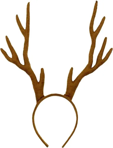 Vista 3 de Pagreberya Reindeer Antlers Headband - Fun Party Headwear for Children & Adults - Cosplay and Games Costumes
