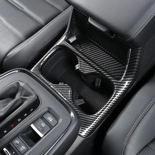 Vista 3 de para Honda CRV 2023 2024 2025 Panel Protector de Portavasos de Consola Central, Accesorios de Interior de Fibra de Carbono con Grano Deportivo