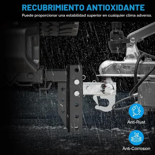 Vista 5 de Enganche de remolque de camión ajustable para receptor de 2 pulgadas