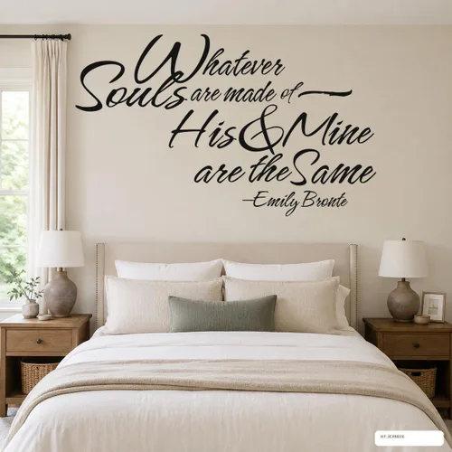 Vista 2 de Whatever Souls are Made of His and Mine are The Same - Emily Bronte - Adhesivo decorativo para pared