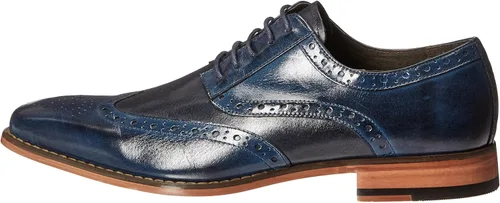 Vista 8 de Stacy Adams Tinsley Wingtip Zapatos Oxford con cordón, Azul