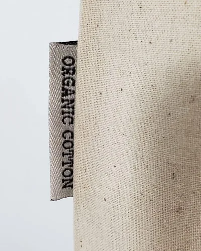 Vista 3 de TBF 12 bolsas de lona de algodón reutilizable 100% orgánico certificado (natural), Natural