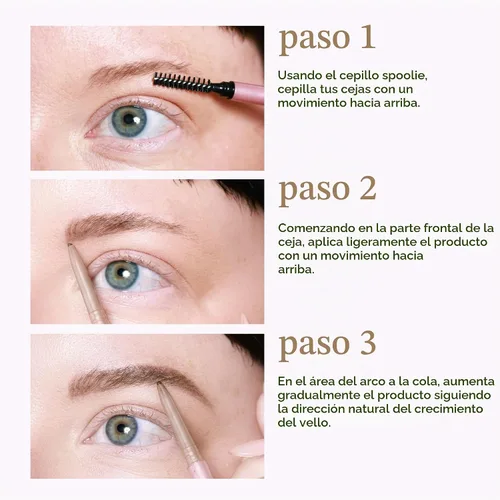 Vista 4 de Lápiz delineador para cejas con de color con cepillo