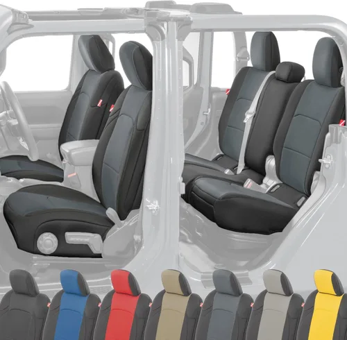 Vista 10 de Diver Down Juego de fundas de asiento de neopreno para Jeep Gladiator JT 2020-2026, juego de asiento delantero y trasero, ajuste personalizado
