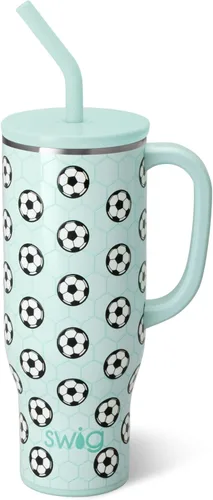 Vista 16 de Swig Life - Taza Mega de 40 onzas, Taza de 40 oz con asa, apta para vasos, apta para lavavajillas, taza aislada extra grande, acero inoxidable