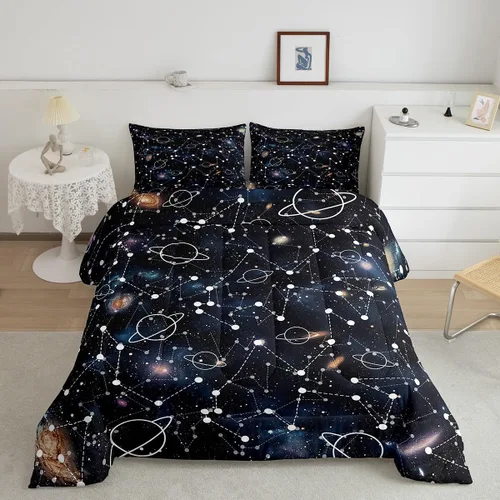 Vista 41 de Erosebridal - Juego de edredón Samurai, juego de ropa de cama al atardecer, edredón japonés de samurái cálido y suave, decoración de dormitorio