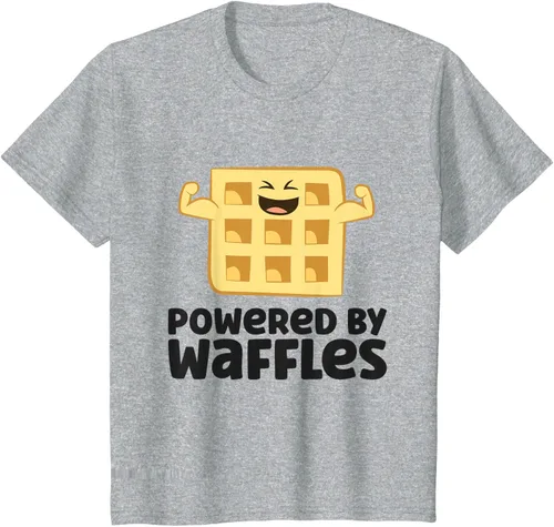Vista 53 de Camiseta de gofres para el desayuno con diseño de gofres, Blanco, S