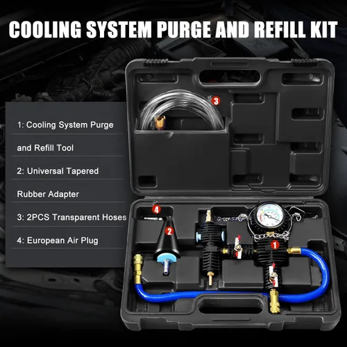 Vista 2 de JIFETOR Radiador Refrigerante Recarga Sistema de Enfriamiento Vacío Purga Estuche negro