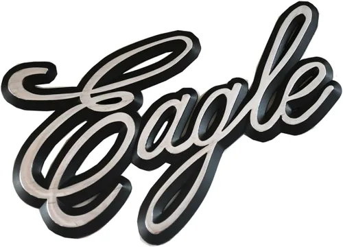 Vista 5 de Juego de 2 calcomanías de repuesto con emblemas de águila 3D para camión International 9400 Eagle Logo 3525293C1 (cromado)