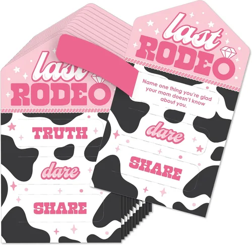 Vista 15 de Big Dot of Happiness On Cloud 9 - Juego de 12 tarjetas de encurtidos para despedida de soltera o despedida de soltera – Truth, Dare, Share Pull Tabs