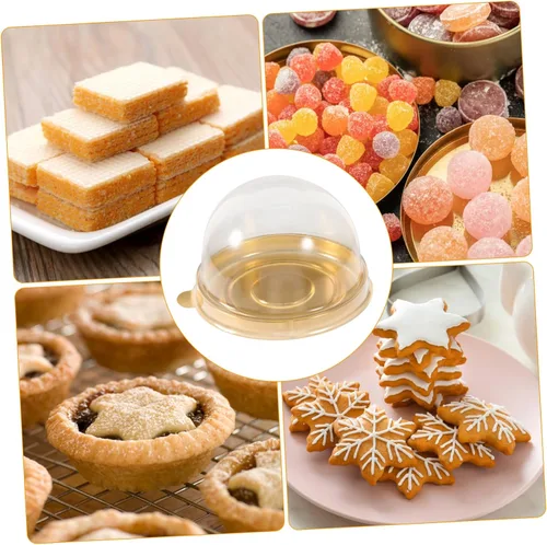 Vista 9 de Didiseaon Cajas pequeñas ligeras para tartas, contenedores de mousse, suministros de panadería, cajas de magdalenas a granel