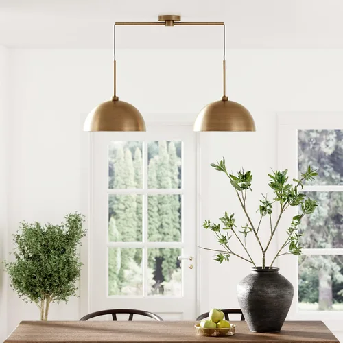 Vista 16 de Nathan James Leigh Iluminación Colgante, Luz Colgante de Techo Negra con Pantalla de Vidrio de Gran Tamaño y Cable Ajustable, para Isla de Cocina