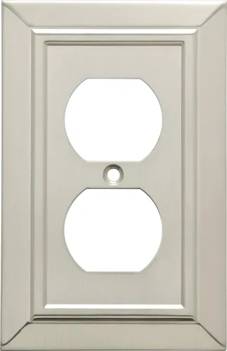Vista 10 de Placa de pared Franklin Brass W35218V-SN-C Classic Architecture, dúplex, 3 unidades, simple, níquel satinado