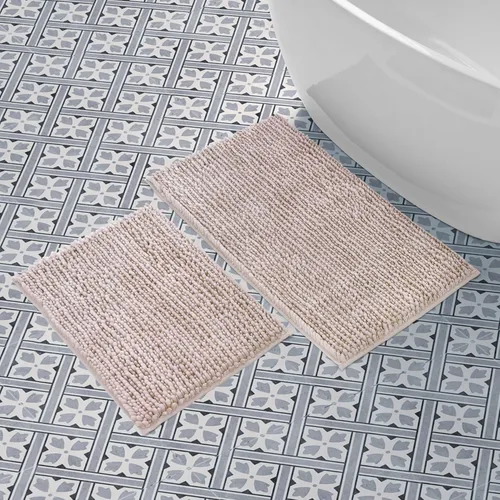 Vista 28 de Laura Ashley - Juego de 2 tapetes de baño de chenilla suave, 20 x 34 pulgadas, color azul