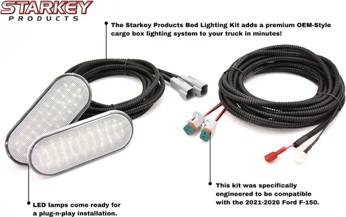 Vista 4 de Starkey - Kit de luces LED para cama – Compatible con Ford F-150 2021–2025 – Estilo OEM Plug-and-Play