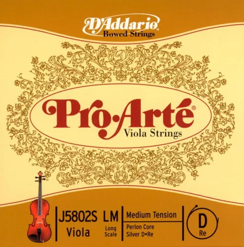 Vista 14 de D'Addario Pro-Arte Viola Single A String, escala media, tensión media