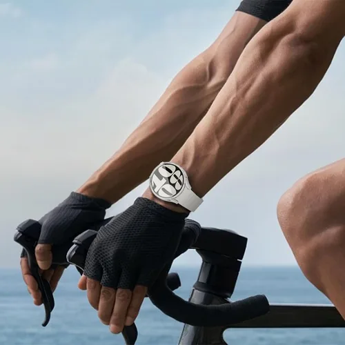 Vista 7 de Protector de pantalla clásico para Samsung Galaxy Watch 6 de 1.732 in, [5+5 unidades] Parachoques de policarbonato duro y película protectora