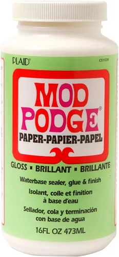 Vista 4 de Mod Podge Sellador a base de agua, pegamento y acabado para papel (8 onzas), CS11238 Acabado brillante