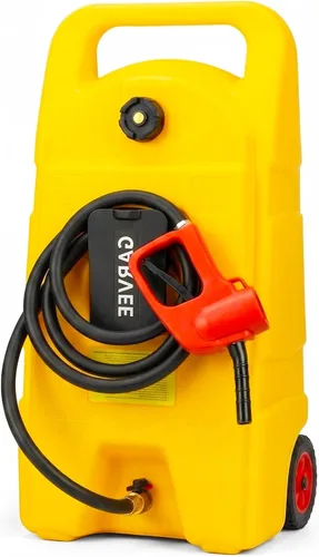 Vista 8 de Garvee Carrito de gas de 15 galones, carrito de combustible resistente con bomba de transferencia manual Gris