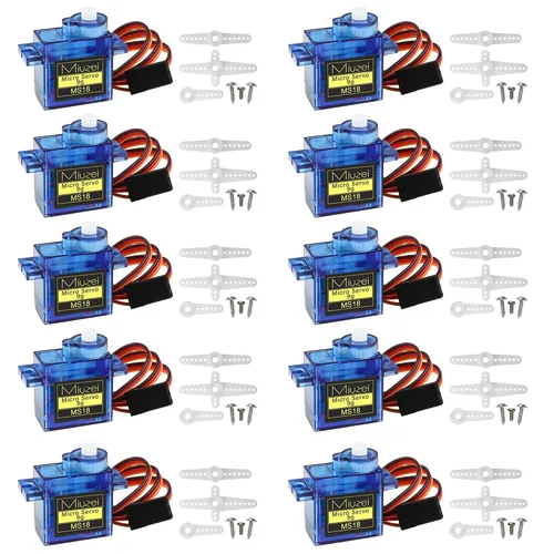 Vista 11 de Sg90 0.32 oz Micro Servo Motor para Arduino RC Coche Robot Barco Avión 3 Unids Mini, Small, 9 Gram, Metal Gear, Digital, 180 Degree, Steering