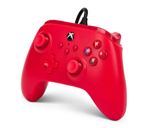 Vista 6 de PowerA Wired Controller for Xbox Series XS - Red, gamepad, video gamegaming controller, works with Xbox One, Officially Licensed