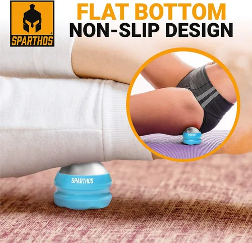 Vista 6 de Sparthos Bola de rodillo de masaje frío – Masajeador de criosfera fitness – Copas de masaje de hielo Cryo Cryocup – para músculos, cara, músculos