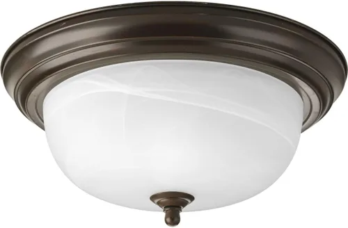 Vista 26 de Progress Lighting 2-Light Ceiling Light, Flush Mount Ceiling Light Fixture for Interior Kitchen Lights, Hallway, Bedroom, Living Room, 13-1/4