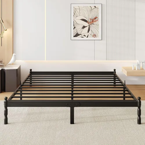 Vista 39 de 12 Inch Heavy Duty Black Metal Platform Bed Frame with Mattress Support, Twin Platform Bed Frame with Under Bed Storage, No Box Spring Needed, Easy
