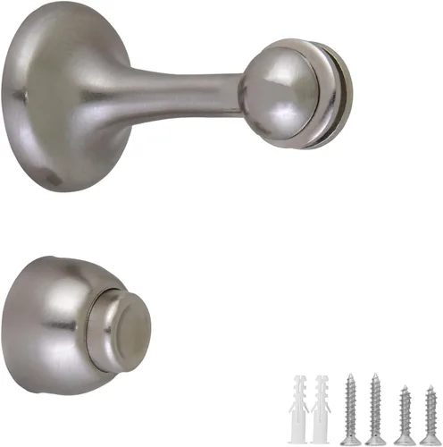 Vista 22 de Design House 189316-MB - Protector de pared magnético para puerta con punta magnética, topes de puerta de acero negro mate, paquete de 2