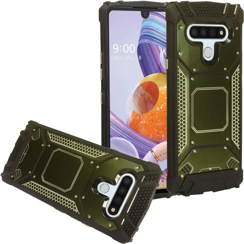 Vista 17 de Para LG Stylo 6 LM-Q730 (2020) - Funda híbrida con soporte de anillo - RS2 Negro