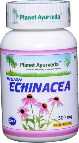 Vista 2 de Planet Ayurveda Echinacea, 500mg Cápsulas Vegetales - 2 Botellas