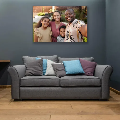 Vista 5 de Impresiones de lienzo personalizadas con tus fotos, arte de pared enmarcado personalizado, cuadros de lienzo personalizados para mascotas/familia
