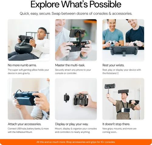 Vista 4 de Mechanism Phone Mount Controller Bundle for 8Bitdo Pro 2 Wireless Controller Easily Connect Any iPhone or Android Device Using Our Ultra Secure