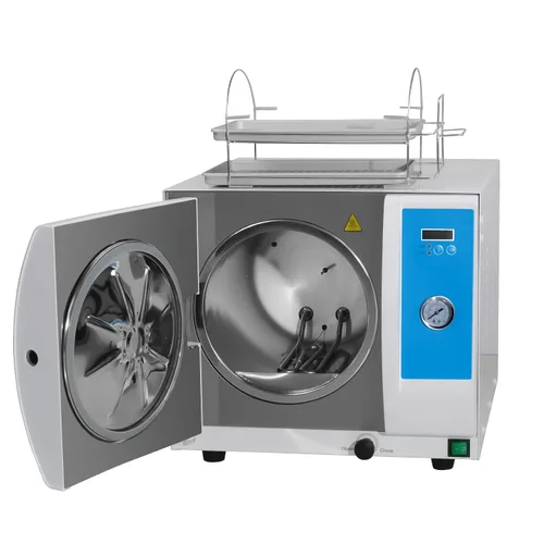 Vista 7 de Clase N 18L Esterilizador de vapor semiautomático portátil Esterilizador de autoclave de mesa Esterilizador Digital Pantalla Autoclave Vapor