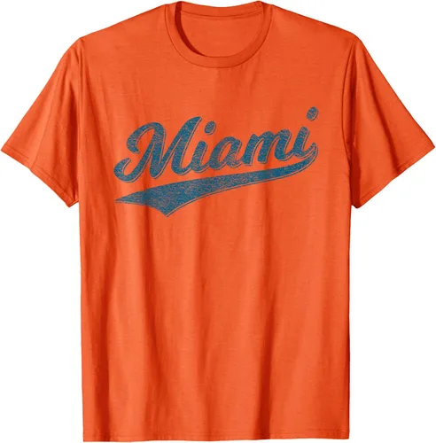 Vista 39 de Camiseta de estilo vintage de Miami Florida VARSITY SCRIPT Sports, gris, S