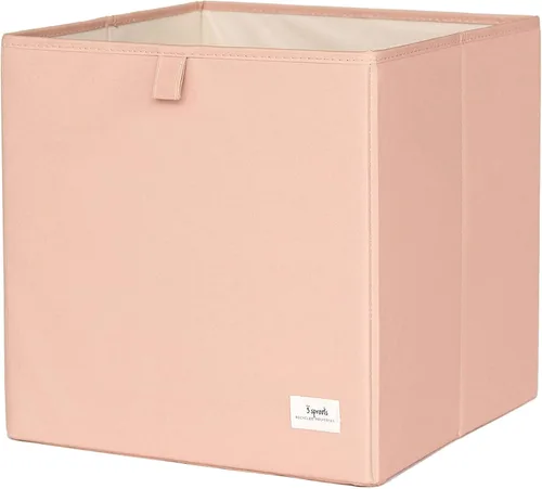 Vista 2 de 3 Sprouts Cubo de almacenamiento de tela reciclada, organizador plegable de 13 pulgadas para sistemas de estanterías de cubos, cubos para niños