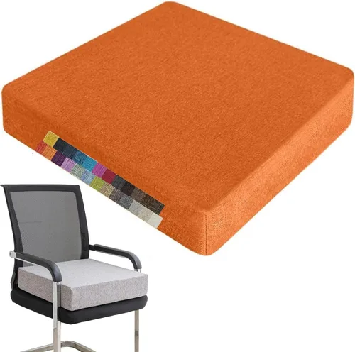 Vista 14 de Cojín antideslizante para silla, 19.7 x 19.7 x 2 in, espuma de memoria Blanco